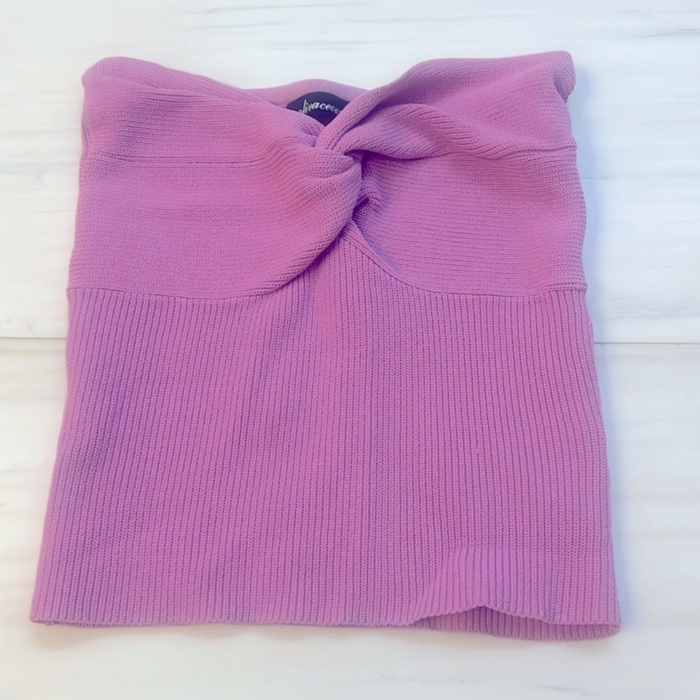 Olivaceous Strapless Knit Tube Top